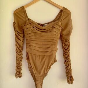 Princess Polly camel colored bodysuit